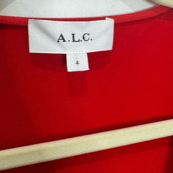 NEW A.L.C. leslie cut out mini dress in garnet - Picture 12 of 13